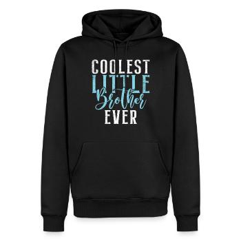 Little Brother Gifts - Männer Premium Bio Hoodie - Schwarz - Vorne - Nico (187cm)