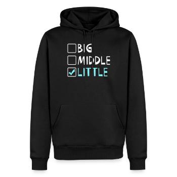 Little Brother Gifts - Männer Premium Bio Hoodie - Schwarz - Vorne - Nico (187cm)
