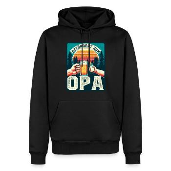 Werdender Opa loading zukünftiger Großvater Opa - Männer Premium Bio Hoodie - Schwarz - Vorne - Nico (187cm)