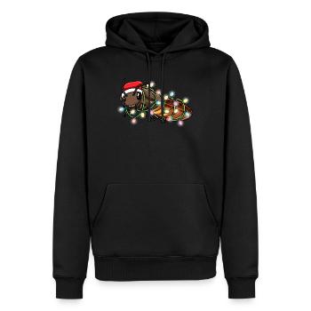 Madagascar cafards sifflants Noël insecte - Sweat à capuche Premium bio Homme - noir - Devant - Nico (187cm)