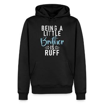 Little Brother Gifts - Männer Premium Bio Hoodie - Schwarz - Vorne - Nico (187cm)