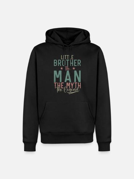 Cadeaux Petit Frère - Sweat à capuche Premium bio Homme - noir