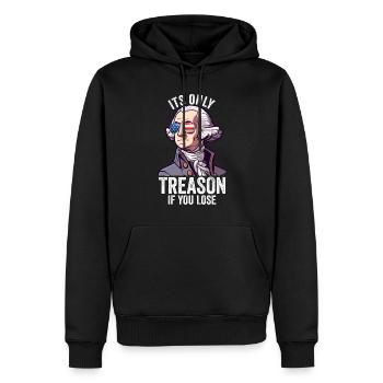 Es ist nur Verrat, wenn man George Washington verliert - Männer Premium Bio Hoodie - Schwarz - Vorne - Nico (187cm)