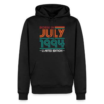 30. Geburtstag Jahrgang Juli 1994 Born in 1994 - Männer Premium Bio Hoodie - Schwarz - Vorne - Nico (187cm)