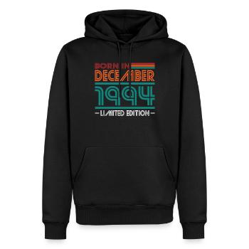 30. Geburtstag Jahrgang Dezember 1994 Born 1994 - Männer Premium Bio Hoodie - Schwarz - Vorne - Nico (187cm)