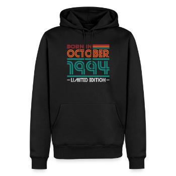 30. Geburtstag Jahrgang Oktober 1994 Born in 1994 - Männer Premium Bio Hoodie - Schwarz - Vorne - Nico (187cm)