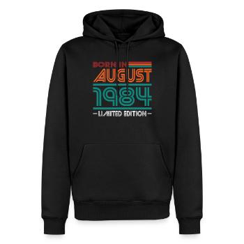 40. Geburtstag Jahrgang August 1984 Born in 1984 - Männer Premium Bio Hoodie - Schwarz - Vorne - Nico (187cm)