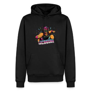 Mexikanischer Wrestling Wrestler Lucha Libre Maske - Männer Premium Bio Hoodie - Schwarz - Vorne - Nico (187cm)