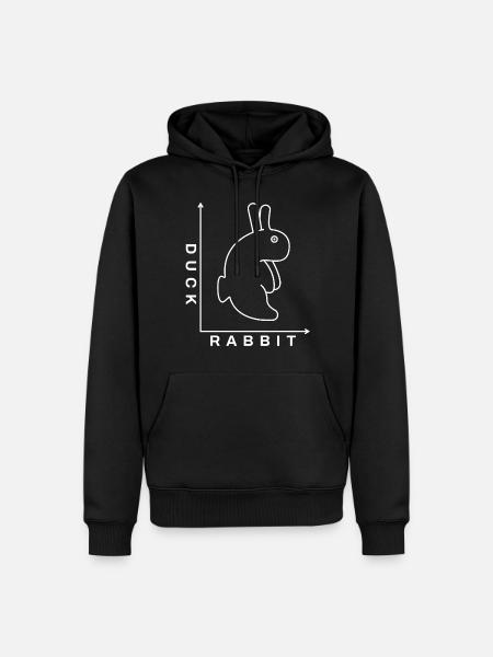 Rabbit Duck Illusion - Men’s Premium Organic Hoodie - black