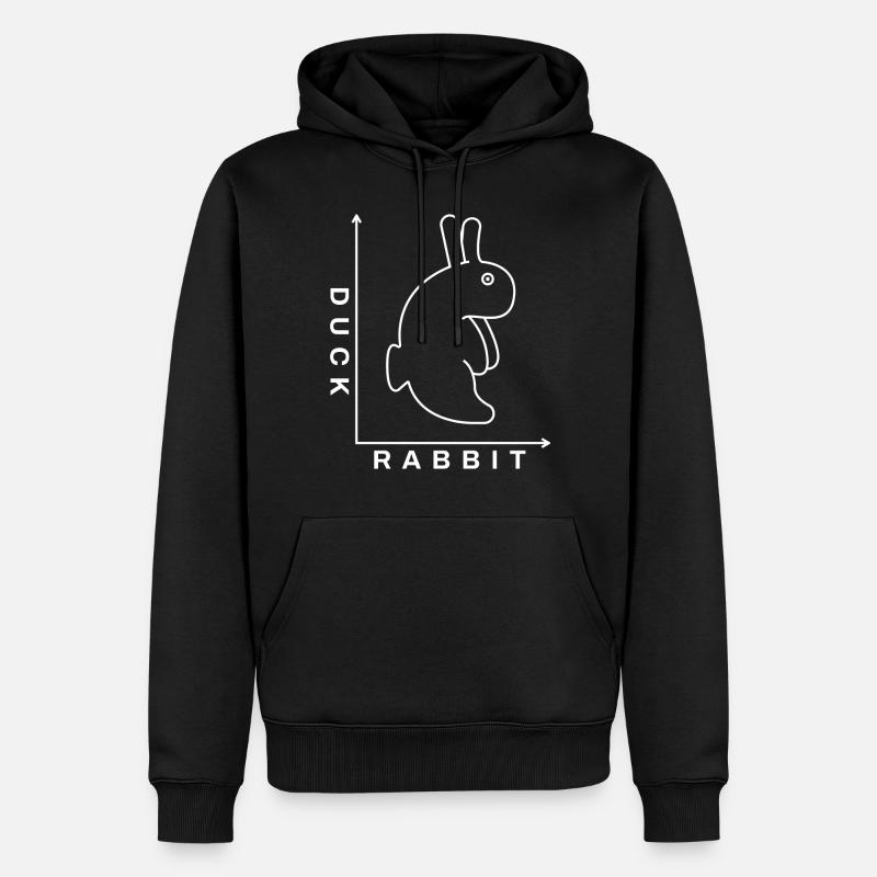 Illusion de canard lapin - Sweat à capuche Premium bio Homme - noir