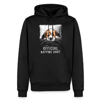 Beagle Chemise de sieste officielle - Sweat à capuche Premium bio Homme - noir - Devant - Nico (187cm)