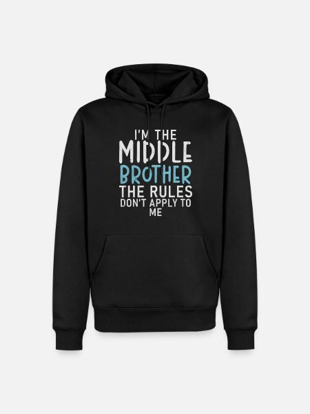 Middle Brother Gifts - Men’s Premium Organic Hoodie - black