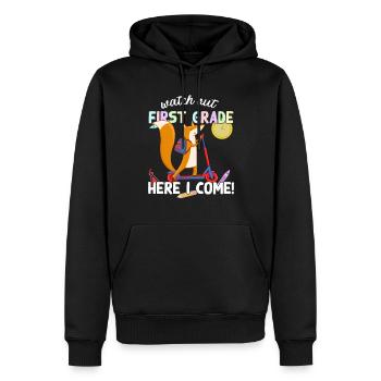 Niedlicher Fuchs Einschulung Schulweg Schule - Männer Premium Bio Hoodie - Schwarz - Vorne - Nico (187cm)