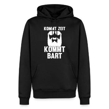 Bärtig Bartträger Schnurrbart Bart - Männer Premium Bio Hoodie - Schwarz - Vorne - Nico (187cm)