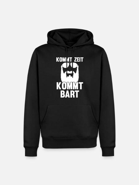 Bärtig Bartträger Schnurrbart Bart - Männer Premium Bio Hoodie - Schwarz
