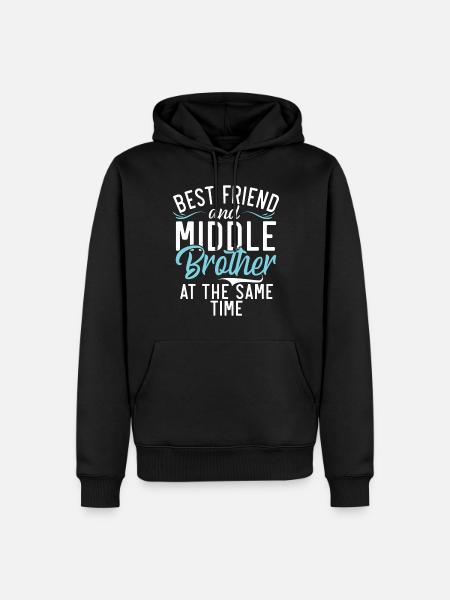 Middle Brother Gifts - Men’s Premium Organic Hoodie - black