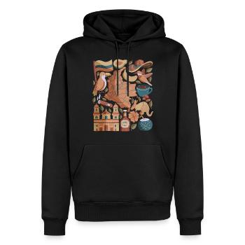 Kolumbien - Männer Premium Bio Hoodie - Schwarz - Vorne - Nico (187cm)