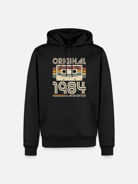 40th Birthday Vintage 1984 Original 1984 - Men’s Premium Organic Hoodie - black