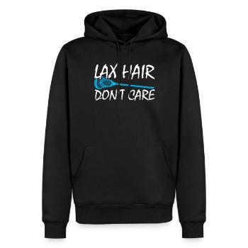 Lacrosse Girl Lax Girl Spieler Frauen - Männer Premium Bio Hoodie - Schwarz - Vorne - Nico (187cm)