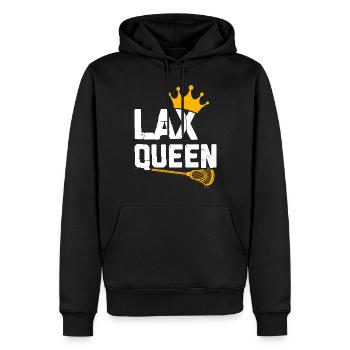 Lacrosse Girl Lax Girl Spieler Frauen - Männer Premium Bio Hoodie - Schwarz - Vorne - Nico (187cm)