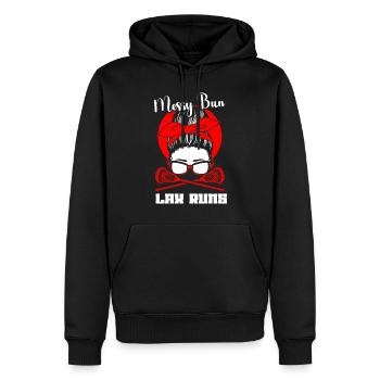 Lacrosse Girl Lax Girl Spieler Frauen - Männer Premium Bio Hoodie - Schwarz - Vorne - Nico (187cm)