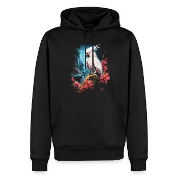 Kakadu Vogelliebhaber - Männer Premium Bio Hoodie - Schwarz - Vorne - Nico (187cm)