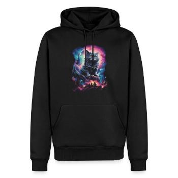 Katze Magisch Verzauberung Mythisch Märchen - Männer Premium Bio Hoodie - Schwarz - Vorne - Nico (187cm)