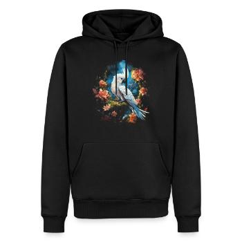 Kakadu Vogelliebhaber - Männer Premium Bio Hoodie - Schwarz - Vorne - Nico (187cm)