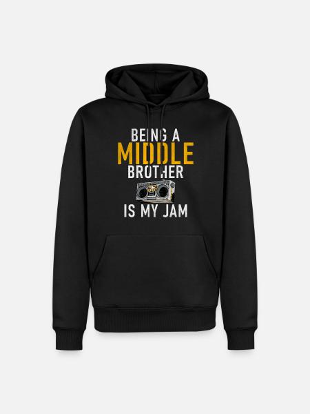 Middle Brother Gifts - Men’s Premium Organic Hoodie - black