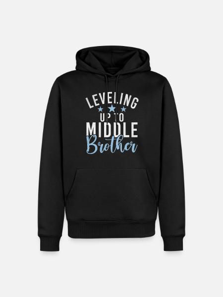 Middle Brother Gifts - Men’s Premium Organic Hoodie - black
