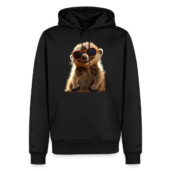 Erdmännchen Sonnenbrille Süßes Surikate Liebhaber - Männer Premium Bio Hoodie - Schwarz - Vorne - Nico (187cm)