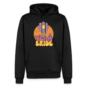 Groovy Bride Bachelorette Bridal Shower - Sweat à capuche Premium bio Homme - noir - Devant - Nico (187cm)