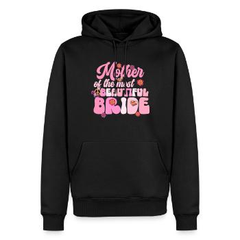 Groovy Bride Bachelorette Bridal Shower - Sweat à capuche Premium bio Homme - noir - Devant - Nico (187cm)
