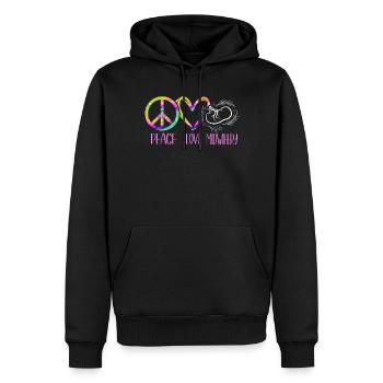 Nurse Midwife Birth Worker Tie Dye - Männer Premium Bio Hoodie - Schwarz - Vorne - Nico (187cm)