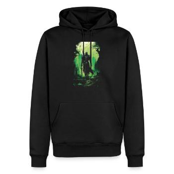 Fantasy Knight Castle Magic Fairy Tale Mythical Gothic - Men’s Premium Organic Hoodie - black - Front - Nico (187cm)