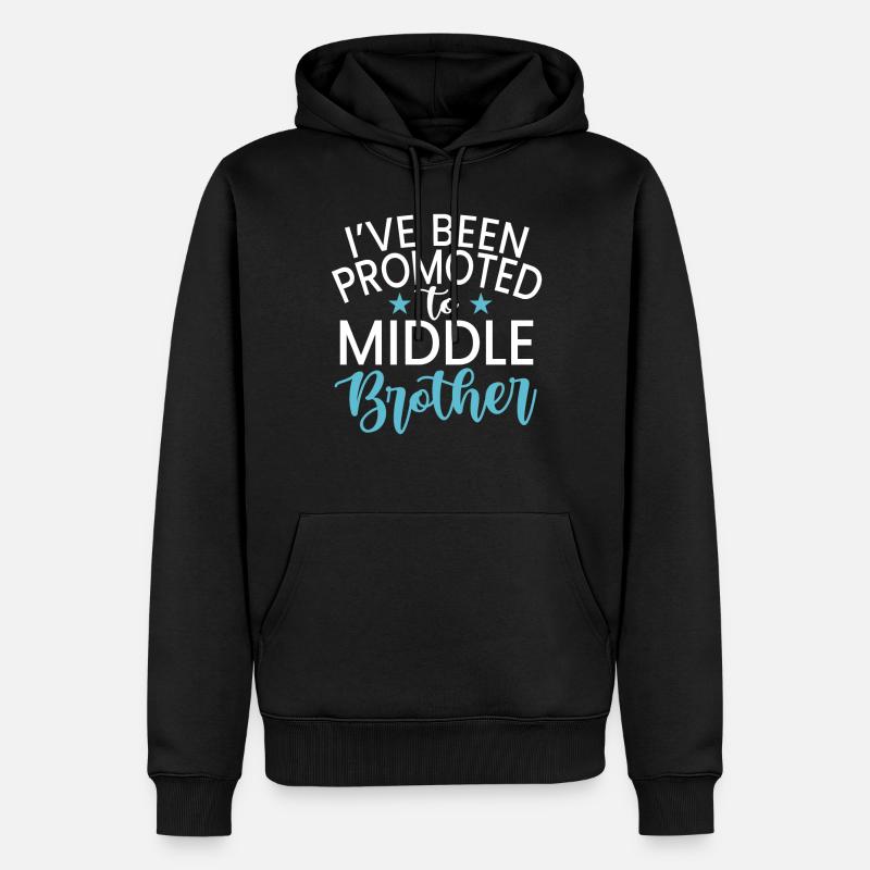 Cadeaux du frère du milieu - Sweat à capuche Premium bio Homme - noir