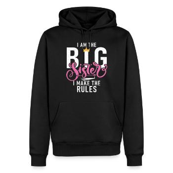 Big Sister Gift - Männer Premium Bio Hoodie - Schwarz - Vorne - Nico (187cm)