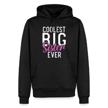 Big Sister Gift - Männer Premium Bio Hoodie - Schwarz - Vorne - Nico (187cm)