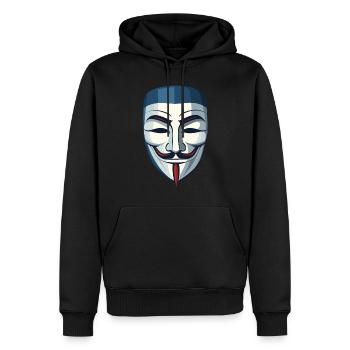 Cybersécurité Art Hacking Amateur Informatique Nerd - Sweat à capuche Premium bio Homme - noir - Devant - Nico (187cm)