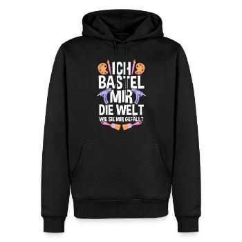 Bastler Bastelunterricht Basteln - Männer Premium Bio Hoodie - Schwarz - Vorne - Nico (187cm)