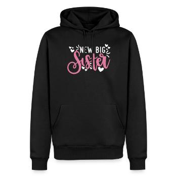 Big Sister Gift - Männer Premium Bio Hoodie - Schwarz - Vorne - Nico (187cm)