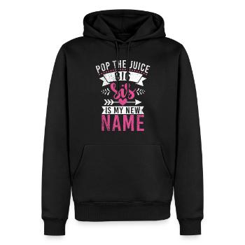 Big Sister Gift - Männer Premium Bio Hoodie - Schwarz - Vorne - Nico (187cm)