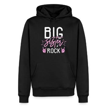 Big Sister Gift - Männer Premium Bio Hoodie - Schwarz - Vorne - Nico (187cm)