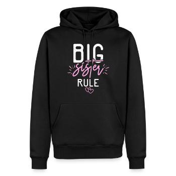 Big Sister Gift - Männer Premium Bio Hoodie - Schwarz - Vorne - Nico (187cm)