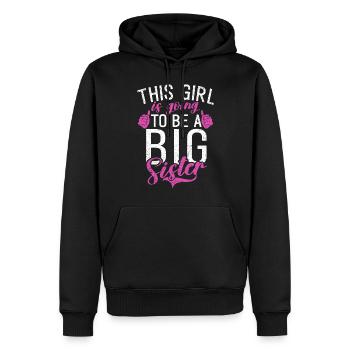 Big Sister Gift - Männer Premium Bio Hoodie - Schwarz - Vorne - Nico (187cm)