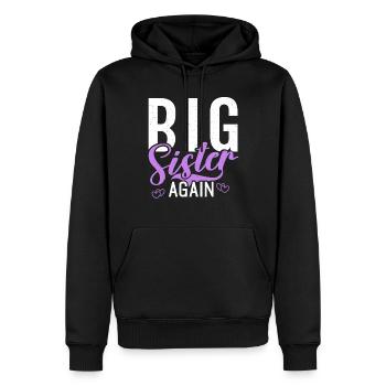 Big Sister Gift - Männer Premium Bio Hoodie - Schwarz - Vorne - Nico (187cm)