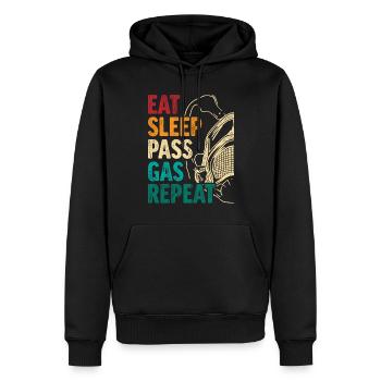 Anesthésiologie Anesthésiste Anesthésiste - Sweat à capuche Premium bio Homme - noir - Devant - Nico (187cm)