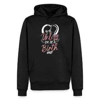LD Labour And Delivery Nurse - Men’s Premium Organic Hoodie - black - Front - Nico (187cm)