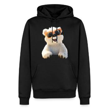 Ours polaire avec lunettes de soleil Les ours adorent les ours polaires mignons - Sweat à capuche Premium bio Homme - noir - Devant - Nico (187cm)