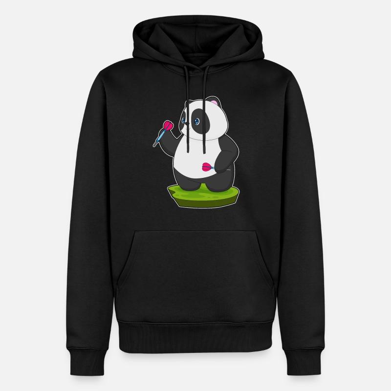 Fléchette Panda Dartpfeil - Sweat à capuche Premium bio Homme - noir